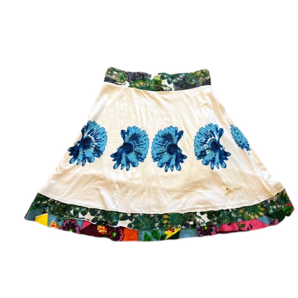 Desingual spring or summer thicker cotton skirt in perfect condition size S